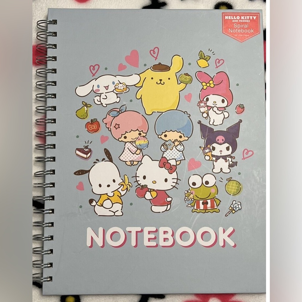 NEW Hello Kitty and Friends Spiral Notebook Hard Cover 160 Lined Pages